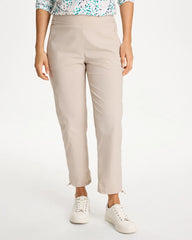 Chico's Sale Smokey Taupe Zenergy® Striped UPF Bungee Crop Pants
