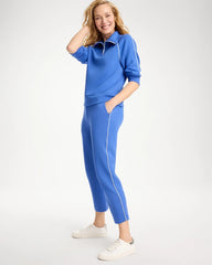Chico's Outlet Amparo Blue Zenergy® Soft Pique Cropped Pants