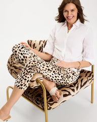 Chico's Sale Black Animal Print Brigitte™ Slim Pull-On Crop Pant