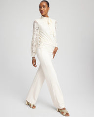 Chico's Sale English Cream Juliet Wide Full Length Pant