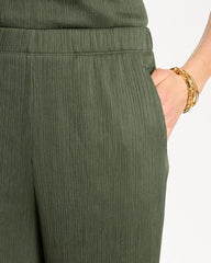 Chico's Sale Kelp Forest Petite Travelers™ Crinkle Textured Pants