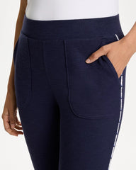 Chico's Online Passport Blue Zenergy® Jersey Striped Crop Pants