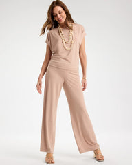 Chico's Sale Mocha Mousse Travelers™ Palm Embossed Knit Pants