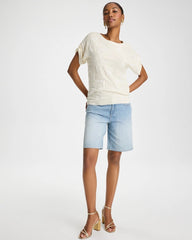 Chico's Outlet Shasta Indigo Girlfriend Slim Indigo Jean Shorts