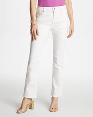 Chico's Outlet Alabaster Cropped Girlfriend Kick Flare Jeans