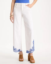 Chico's On Sale Alabaster Girlfriend Wide-Leg Cutout Crop Jean