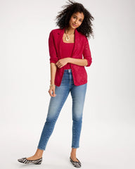 Chico's Sale Cherry Lush Lace Cutwork Blazer