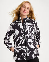Chico's Online Black Zenergy® Ripstop Floral Nights Anorak Jacket