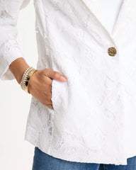 Chico's Outlet Alabaster Classic Lace Blazer