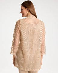 Chico's Sale New Sonora Sand Travelers™ Sheer Embroidered Cardigan