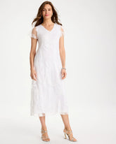 Chico's Online Alabaster Knit Burnout Floral Dress