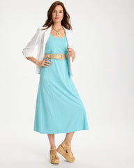 Chico's For Sale Bondi Blue Ponte Seamed Maxi Dress