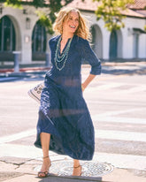 Chico's Online Passport Blue Tiered Lace Dress