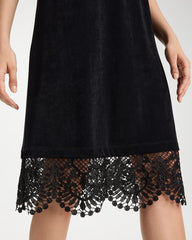 Chico's Outlet Travelers Black Travelers™ Lace Hem V-Neck Dress