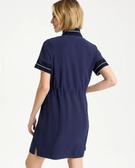 Chico's Discount Passport Blue Zenergy® UPF Mesh Trim Dress