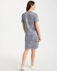 Chico's Sale Blue Muse Zenergy® UPF Crochet Contrast Trim Dress
