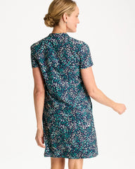 Chico's On Sale Topanga Green Zenergy® UPF Contrast Trim Dress