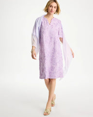 Chico's Discount Orchid Mist 3D Floral Dress