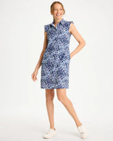 Chico's Discount Amparo Blue Zenergy® UPF Ruffle Dress