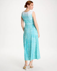 Chico's On Sale Bondi Blue Ombre Coastal Striped Knit Dress