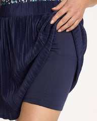Chico's Outlet Passport Blue Zenergy® Micro Plisse Pull-On Skort