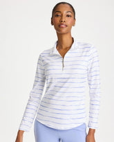 Chico's Sale Blue Muse Zenergy® UPF Caviar Half Zip