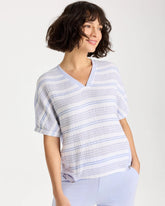 Chico's Outlet Indigo Ice Zenergy® Striped Gauze Lounge Shirt