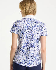 Chico's Sale Amparo Blue Zenergy® UPF Half-Zip Collared Pullover Top