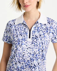 Chico's Sale Amparo Blue Zenergy® UPF Half-Zip Collared Pullover Top