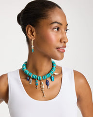 Chico's Outlet Turquoise Turquoise Fish Charm Statement Necklace