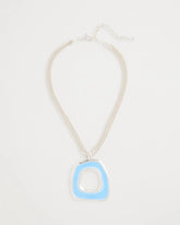 Chico's For Sale Blue Sea Glass Inspired Pendant Necklace