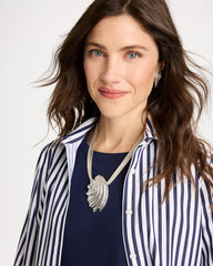 Chico's Discount Silver Silvertone Shell Pendant