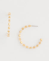 Chico's Online White/Gold Sea Foam Hoop Earrings