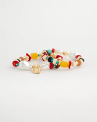 Chico's Discount Multi Set of Two Pearl Beaded Stretch Bracelets