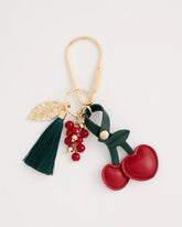 Chico's Online Red Faux Leather Cherry Bag Charm Key Chain