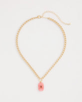Chico's Outlet Coral Coral Agate Short Pendant Necklace