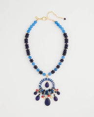 Chico's Sale Multi Americana Mixed Media Pendant Necklace