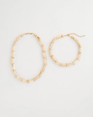 Chico's Online White White Beaded Double-Strand Necklace