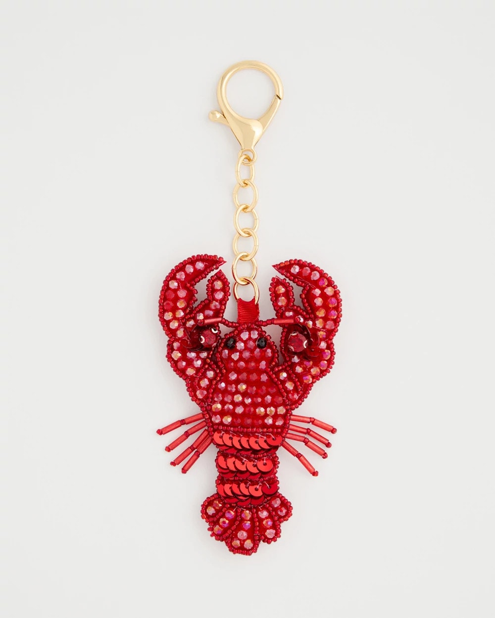 Chico's Discount Red Americana Lobster Bag Charm Key Chain
