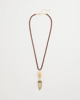 Chico's On Sale Neutral Tooth Pendant Corded Necklace