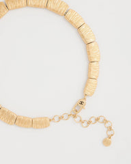 Chico's Sale Gold Crinkle Goldtone Collar Necklace