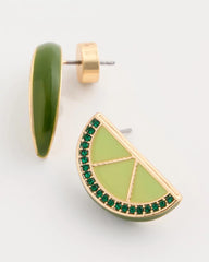 Chico's Online Green Luxurious Lime Stud Earrings