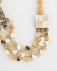 Chico's Outlet Neutral Chico's Originals Faux Horn Geo Necklace