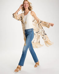 Chico's For Sale Neutral Woven Long Fringed Kimono