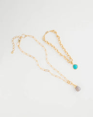 Chico's Sale Aqua Double-Strand Blue Pendant Necklace