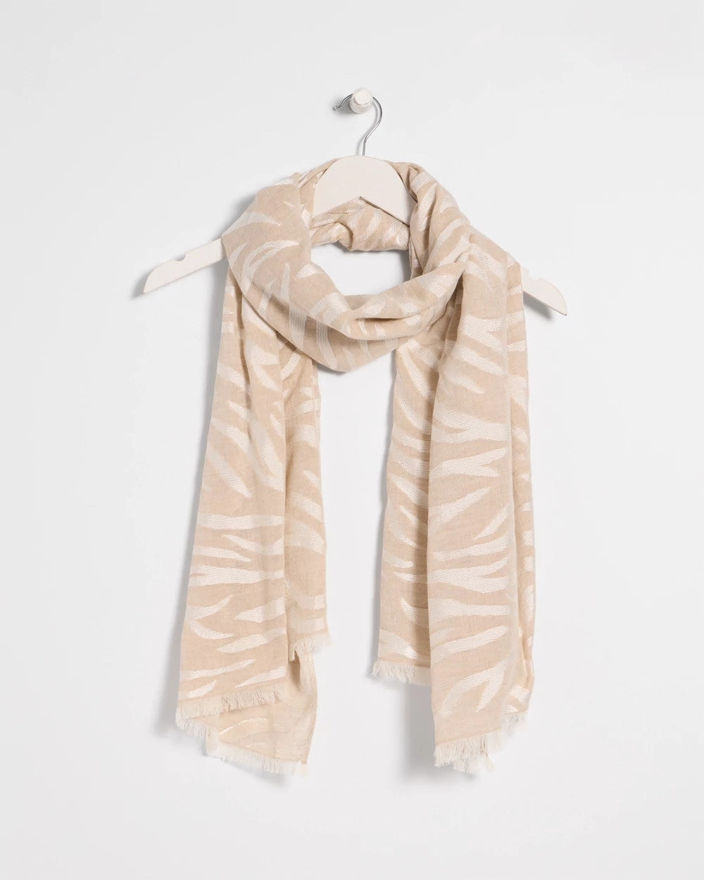 Chico's For Sale Neutral Neutral Zebra Jacquard Oblong Scarf