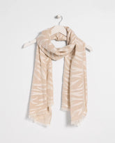 Chico's For Sale Neutral Neutral Zebra Jacquard Oblong Scarf