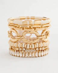 Chico's Sale White White Gold Slice Stretch Bracelet