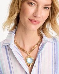 Chico's For Sale Aqua Twice As Nice Aqua Pendant Necklace