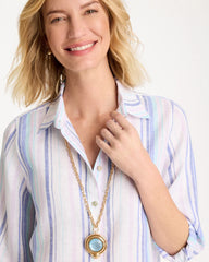 Chico's For Sale Aqua Twice As Nice Aqua Pendant Necklace